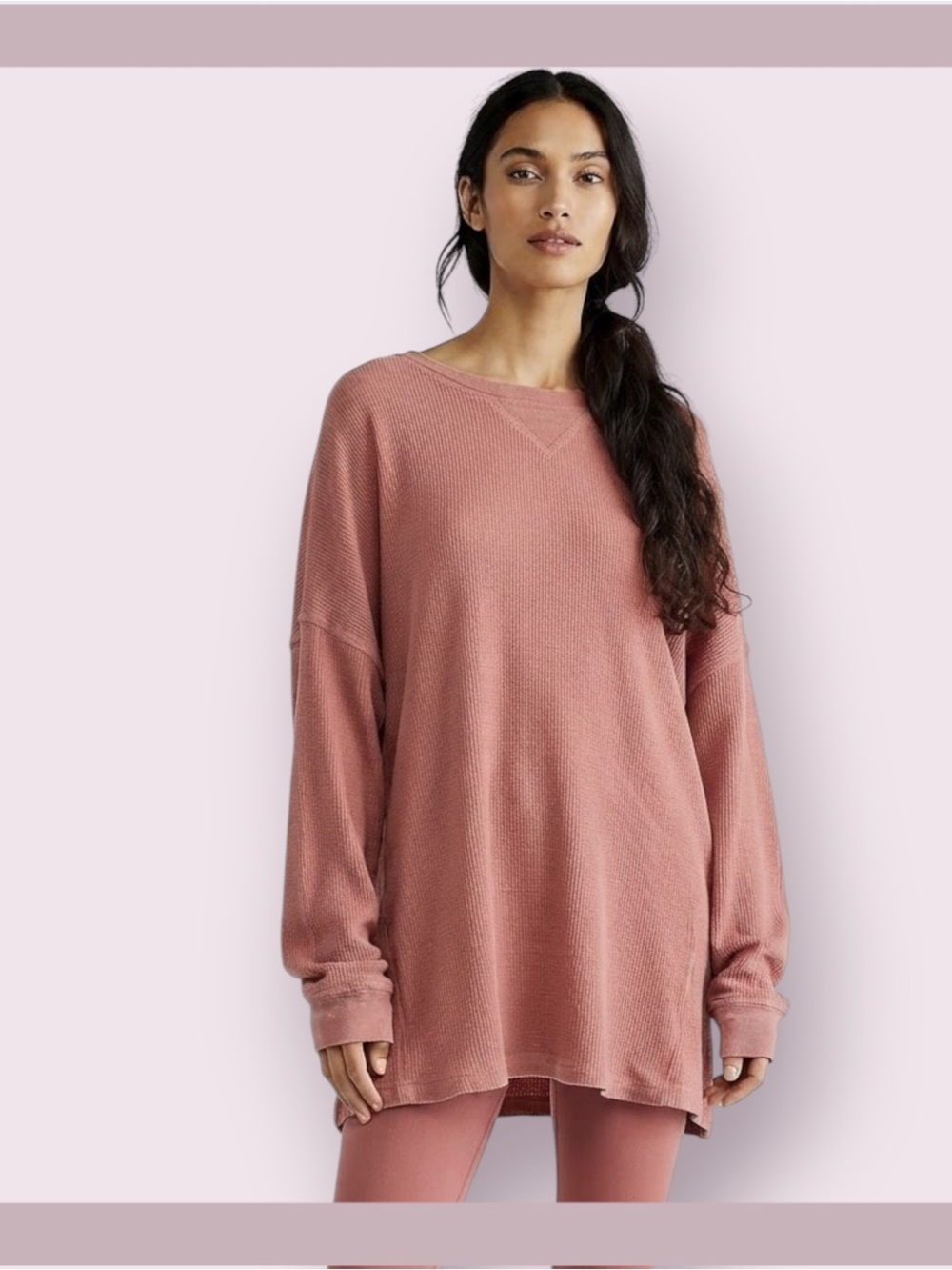 Intimately Free People Dusty Rose Early Night Thermal Tee